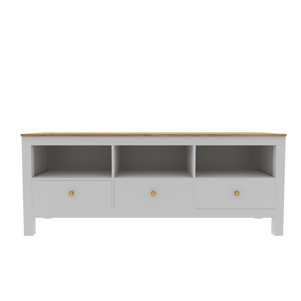 Iris White Engineered Wood TV Unit — view 2
