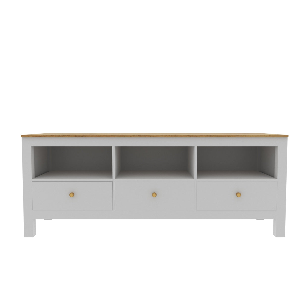 Iris White Engineered Wood TV Unit — view 2