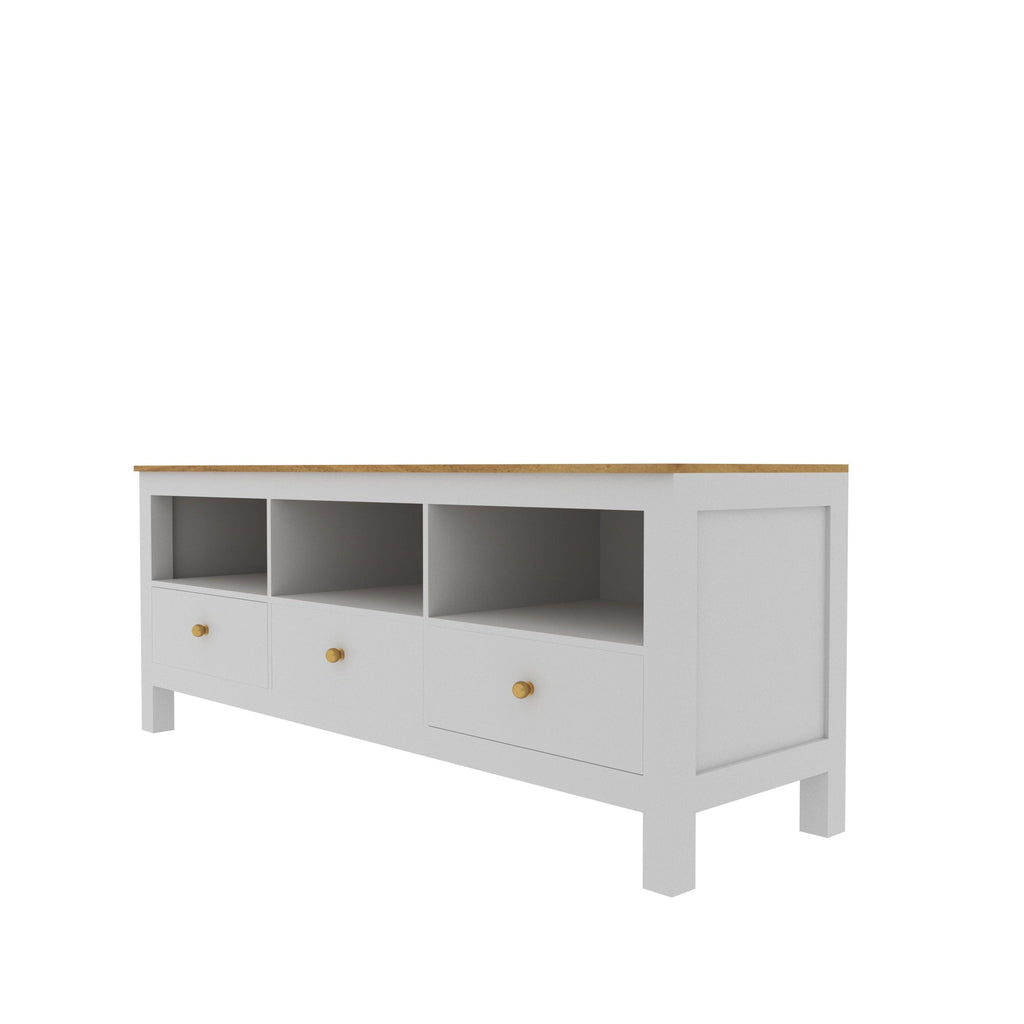 Iris White Engineered Wood TV Unit — view 3