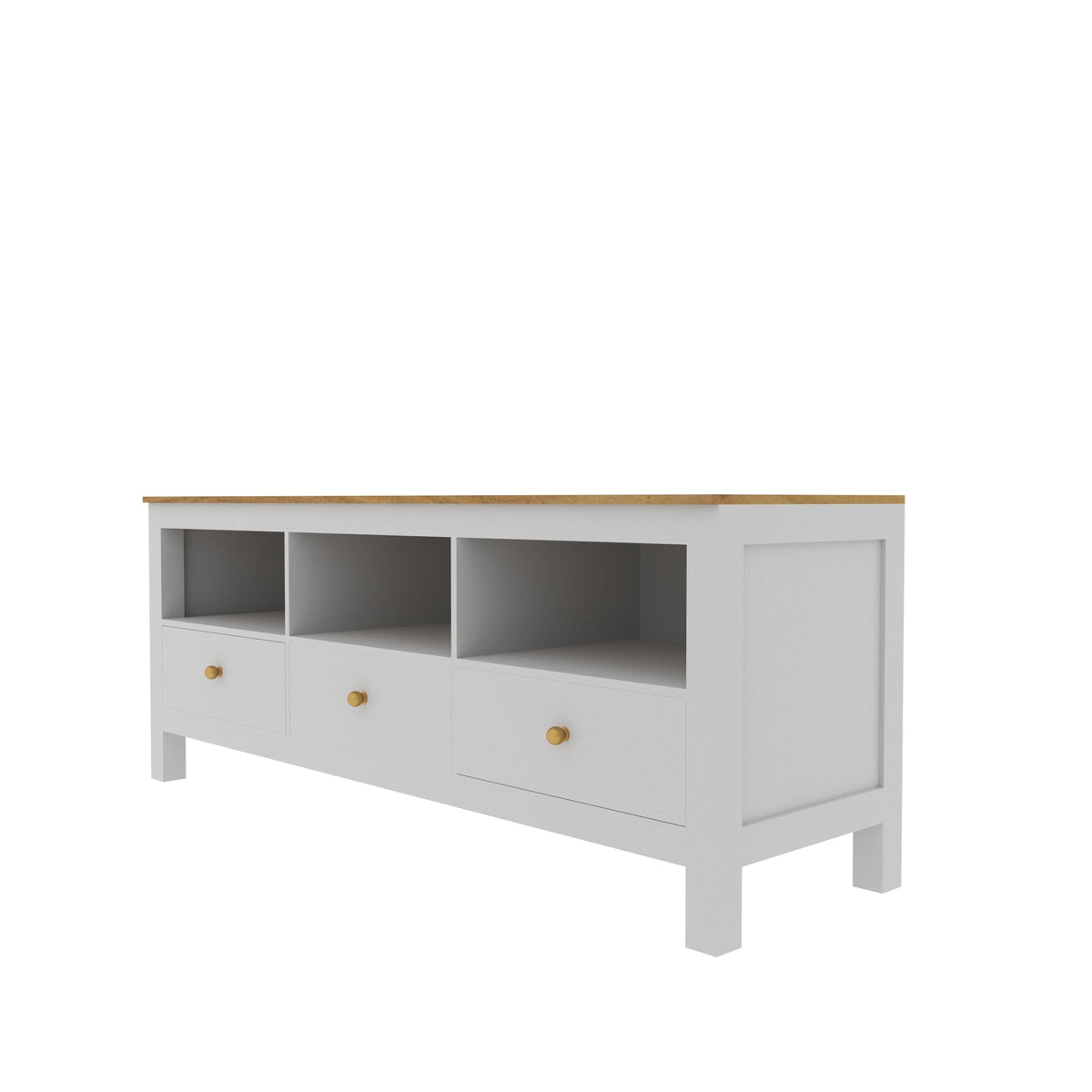 Iris White Engineered Wood TV Unit — view 3