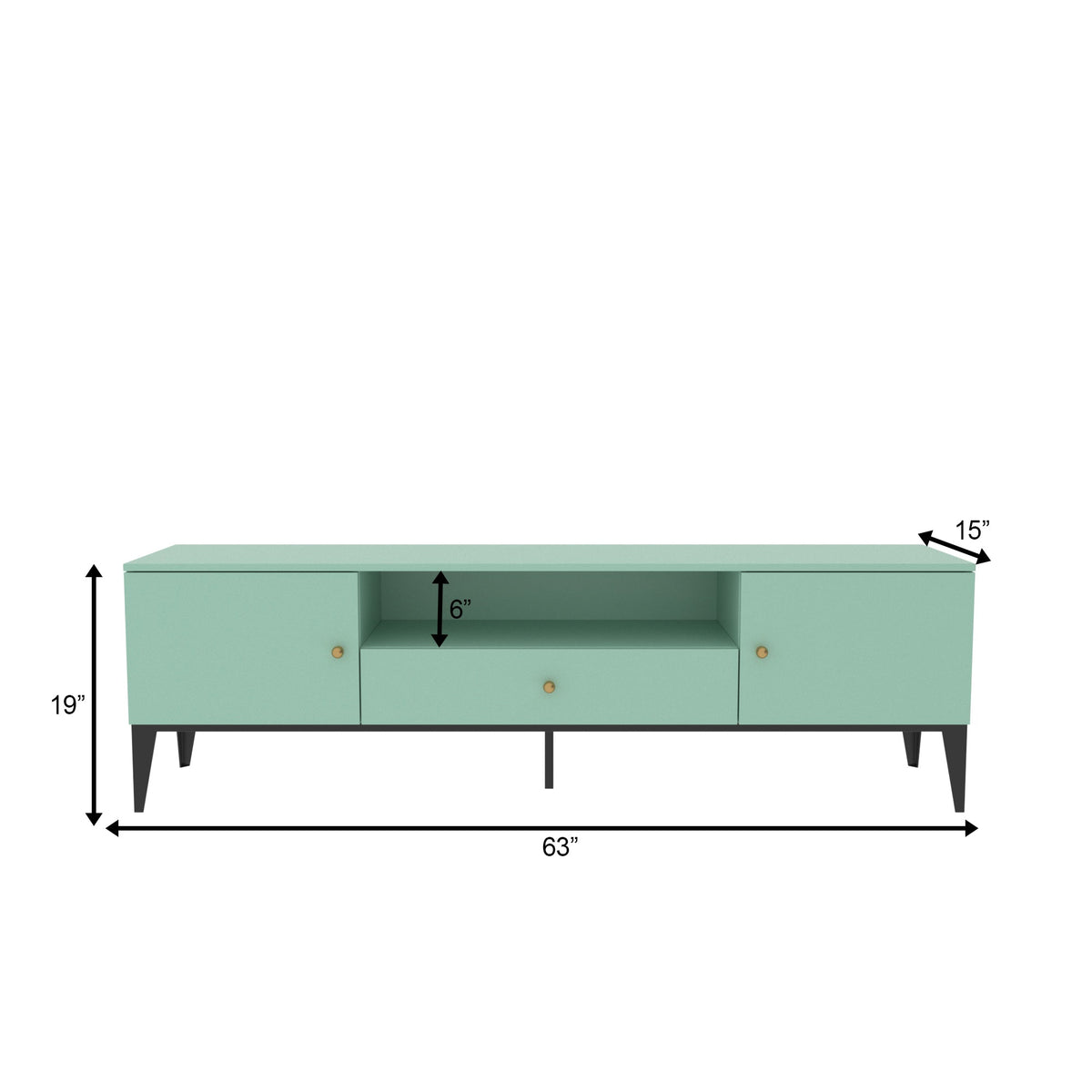 Kaia Green Engineered Wood TV Unit — view 5