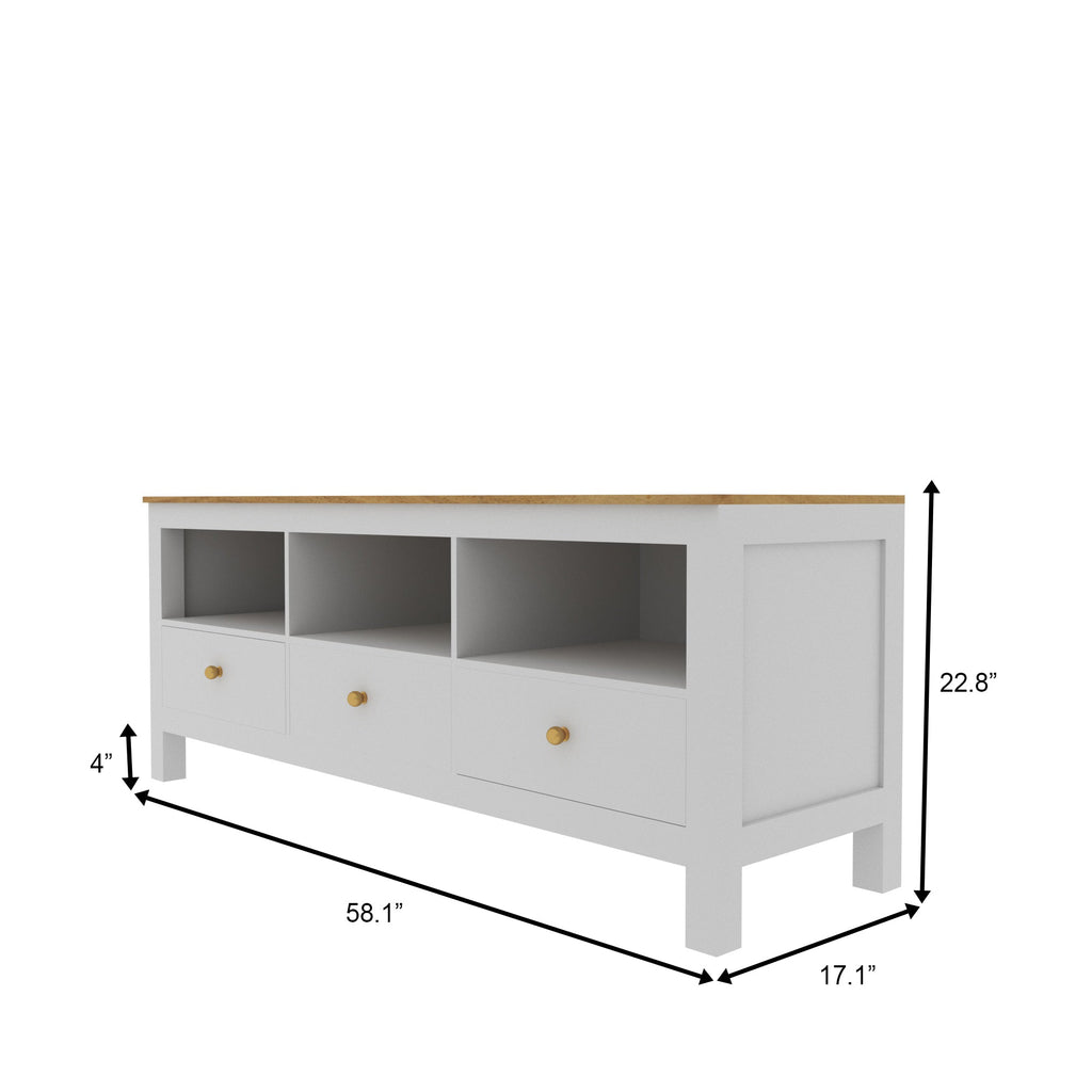 Iris White Engineered Wood TV Unit — view 5