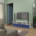 Jolie White Blue Engineered Wood TV Unit — view 1