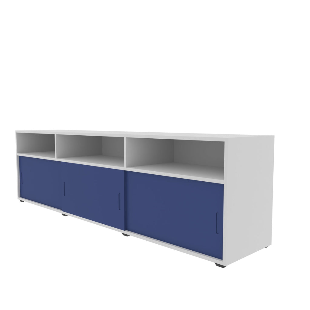 Jolie White Blue Engineered Wood TV Unit — view 3
