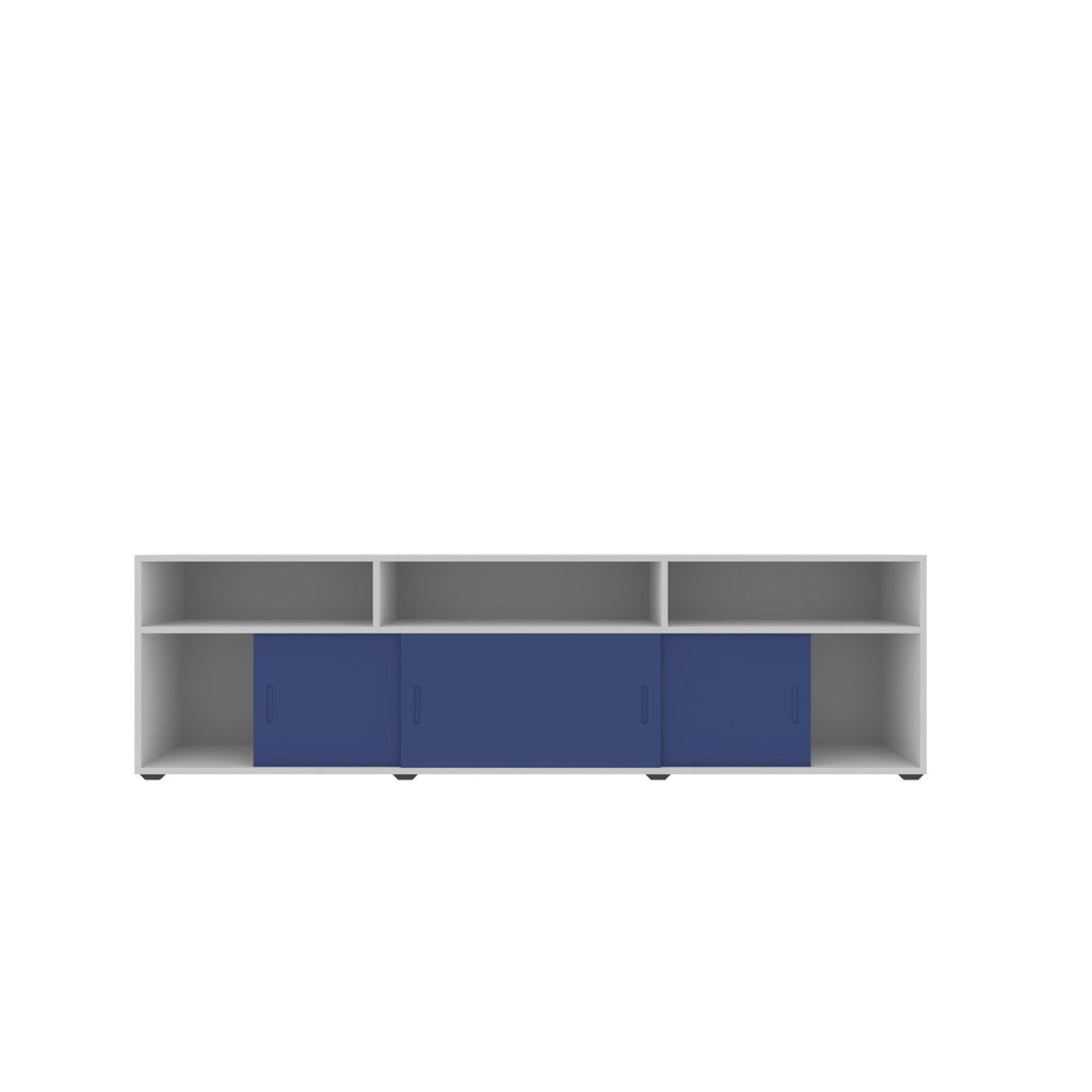 Jolie White Blue Engineered Wood TV Unit — view 4