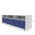 Jolie White Blue Engineered Wood TV Unit — view 5