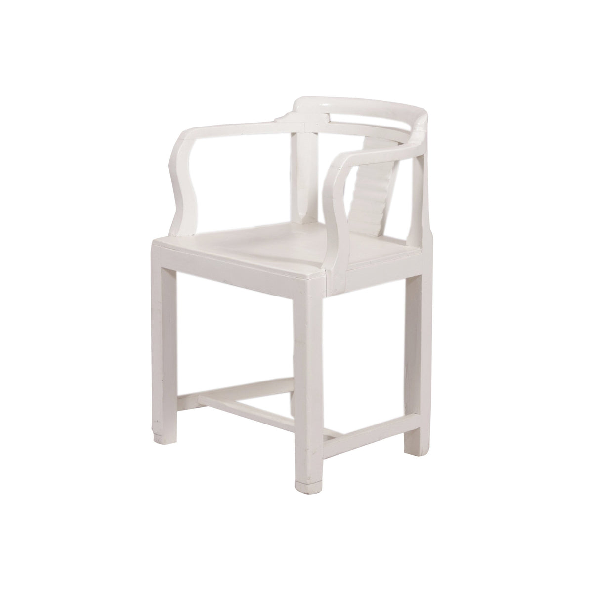 Romy White Armchair — view 2