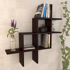 Odessa Asymmetric Floating Engineered Wood Wall Shelf — view 1