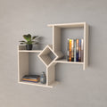 Mira Geometric Engineered Wood Wall Shelf — view 1