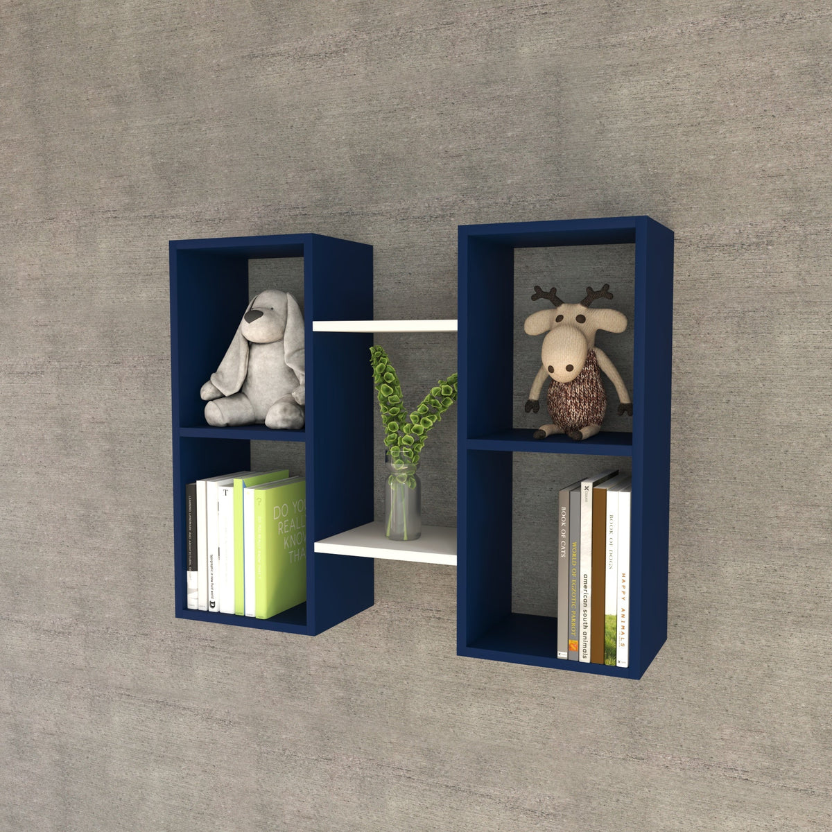 Livia Two-Tone Engineered Wood Wall Shelf — view 1