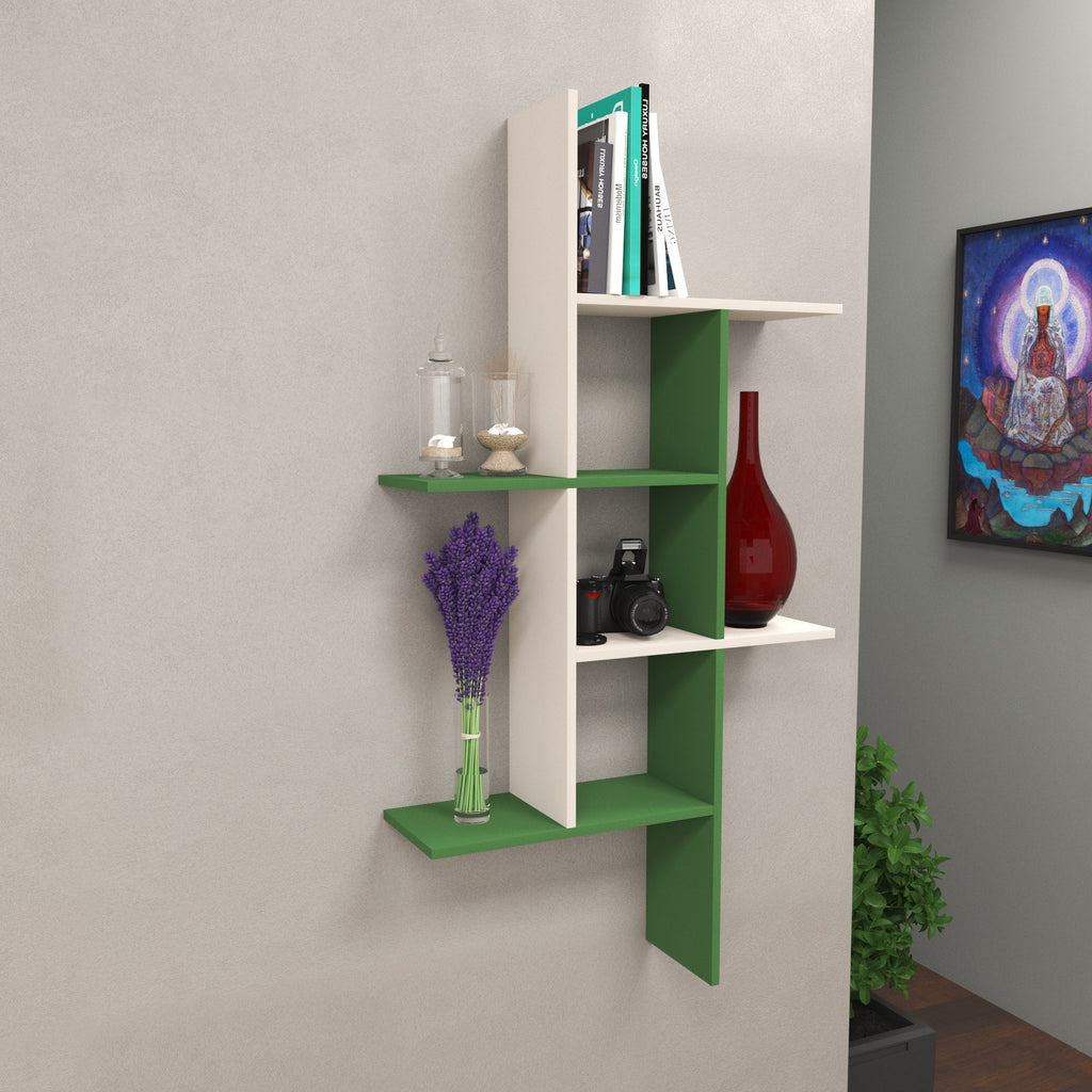Nola Two-Tone Engineered Wood Wall Shelf — view 1