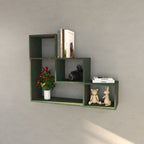 Maren Geometric Engineered Wood Wall Shelf — view 1