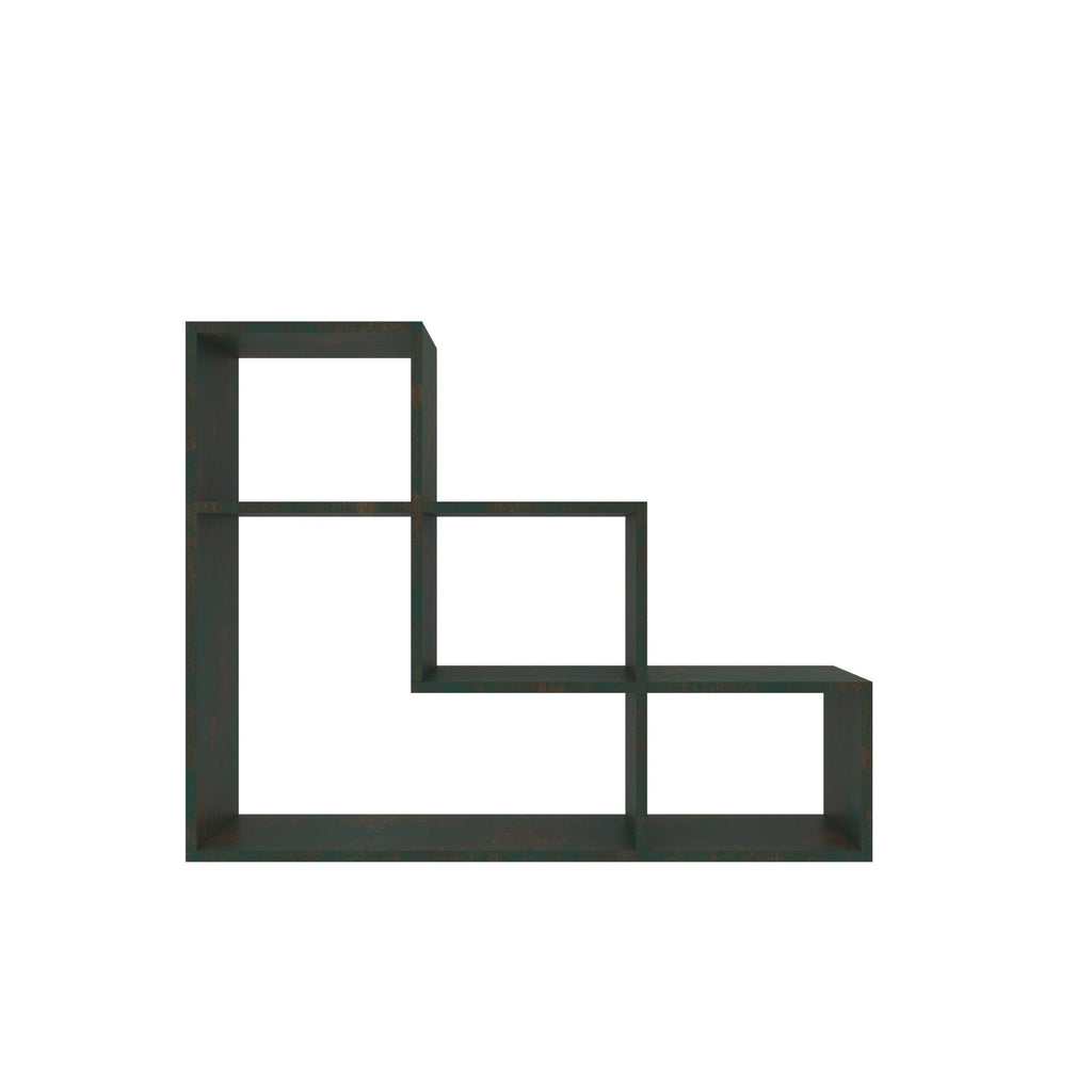 Maren Geometric Engineered Wood Wall Shelf — view 3