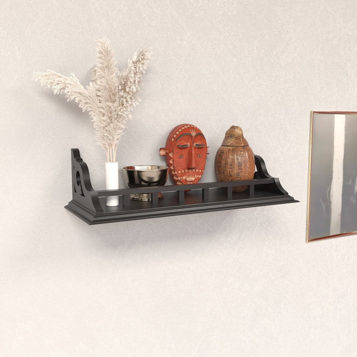 Aurelia Solid Wood Wall Shelf — view 1