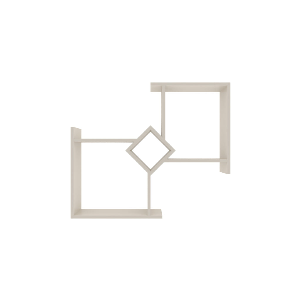 Mira Geometric Engineered Wood Wall Shelf — view 3