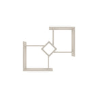 Mira Geometric Engineered Wood Wall Shelf — view 3