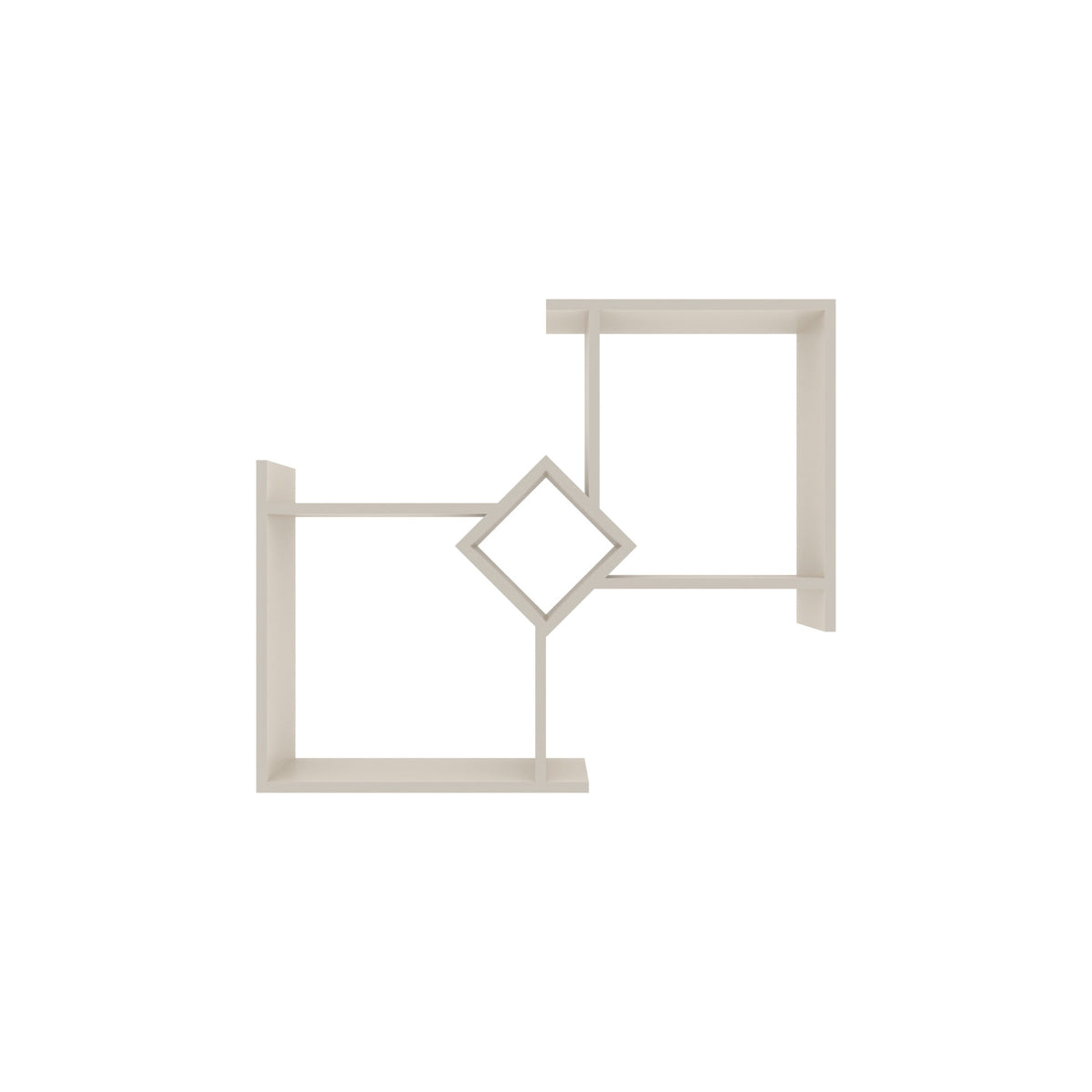 Mira Geometric Engineered Wood Wall Shelf — view 3