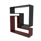 Mirabel Geometric Two-Tone Engineered Wood Wall Shelf — view 3