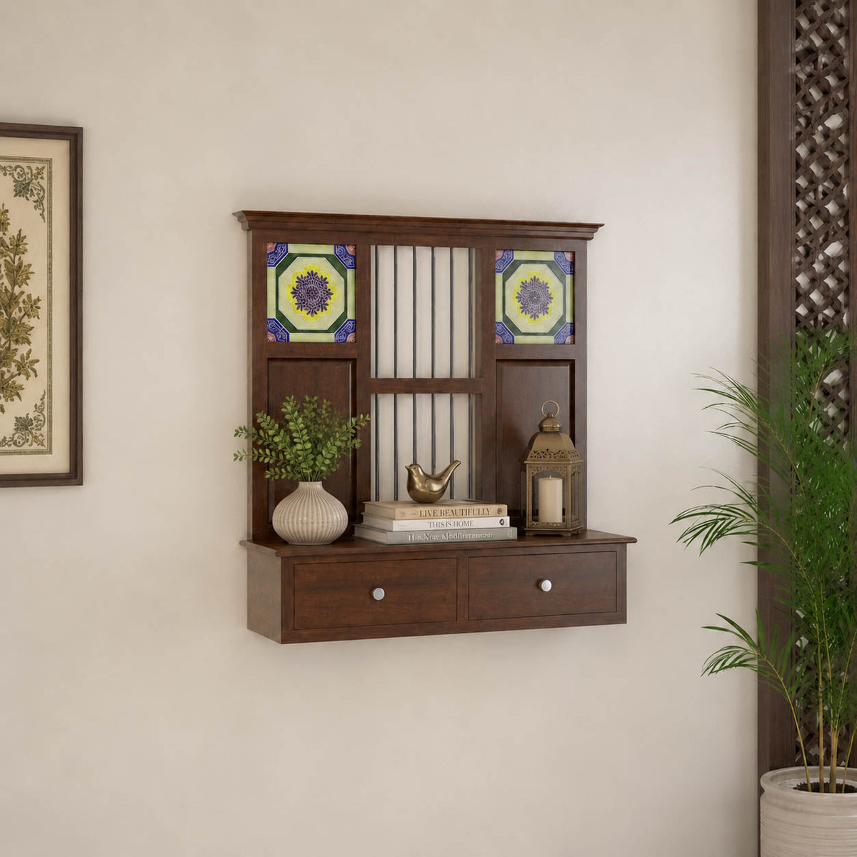 Briar Panelled Wall Shelf — view 1