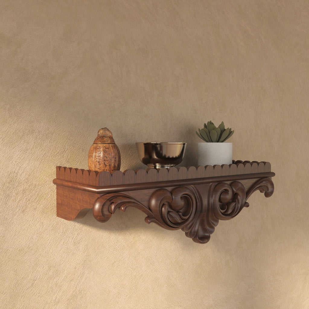 Calista Baroque Scroll Wall Shelf — view 1